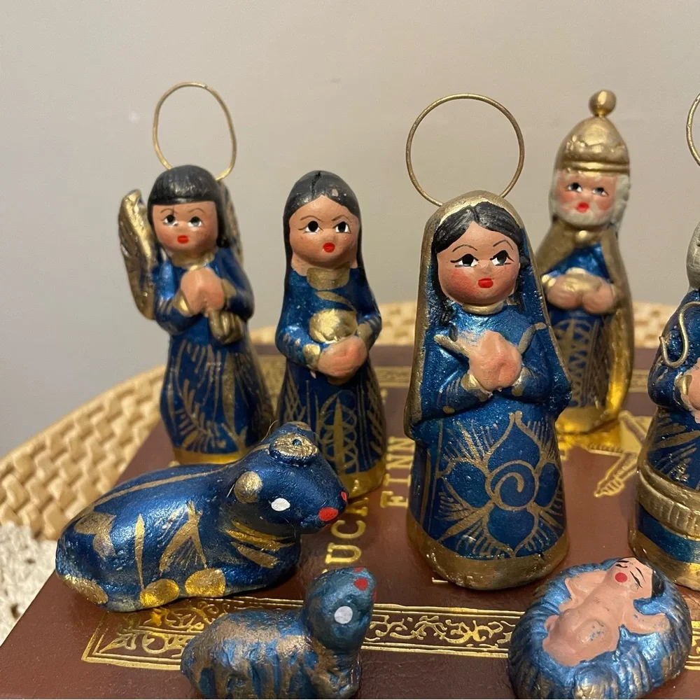 Mexican Folk Art Nativity 14 Piece Set